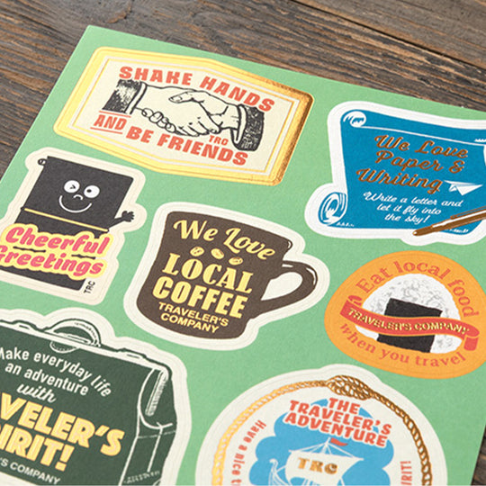 This is a sticker set for customizing TRAVELER’S notebook that makes it more fun, including index and pocket stickers, icon stickers to represent different plans, dry transfer, and stickers to decorate the cover.