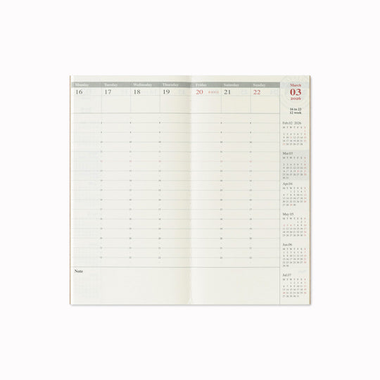 Traveler's Notebook Refill | Weekly Vertical | 2026