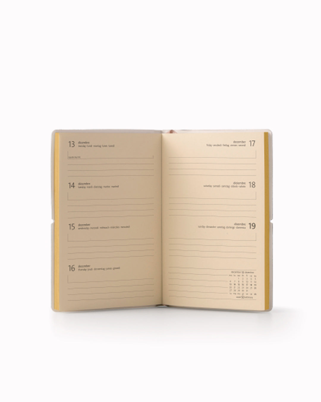 The Classic Weekly Horizontal Diary from Ciak has a dated double spread for each week of 2027 and offers an equal amount of space for every day of the week