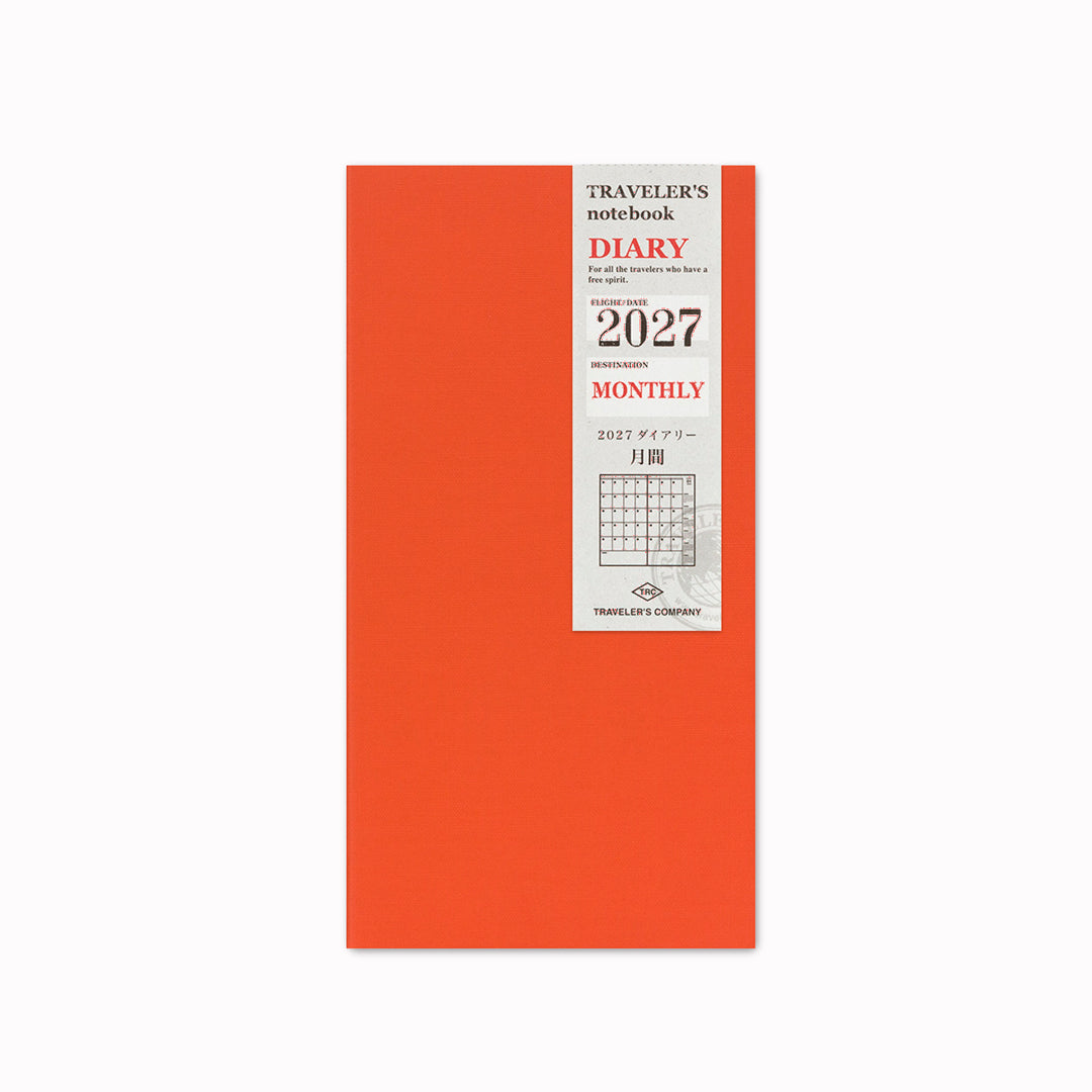 A 2027 Diary refill for the Iconic Traveler's notebook cover with Bonus Sticker Set.