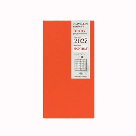 A 2027 Diary refill for the Iconic Traveler's notebook cover with Bonus Sticker Set.