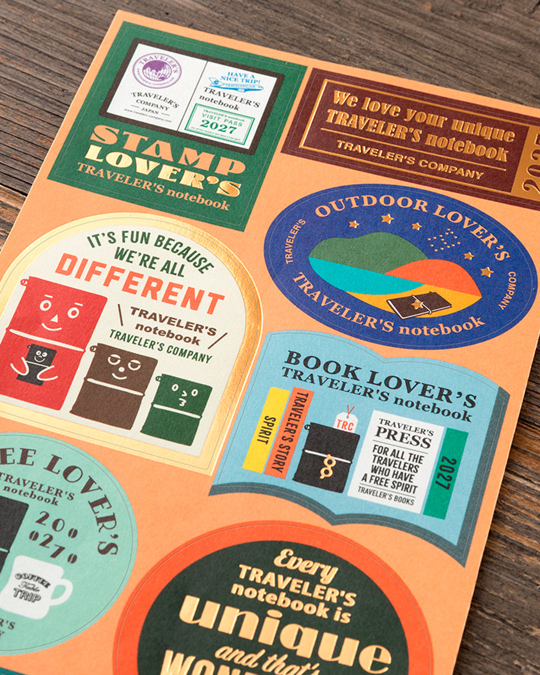 The 2027 version features a design with a theme of “Every TRAVELER'S notebook is unique and that's wonderful.”.