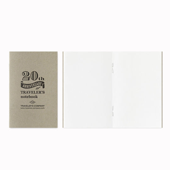 Traveler's Card Size Notebook - 20th Anniversary | Black Leather