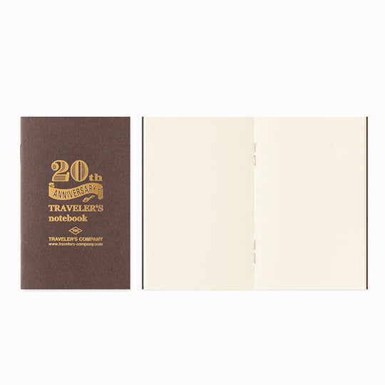 Traveler's Card Size Notebook - 20th Anniversary | Black Leather