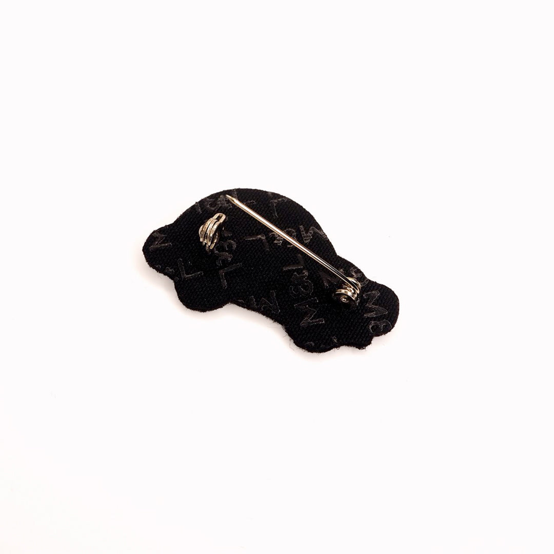 Hand-embroidered 2CV Brooch by Parisian fashion accessory brand Macon et Lesquoy. Measuring approximately 22mm by 47mm, the 2CV design pays homage to this much loved and absolute classic French car.