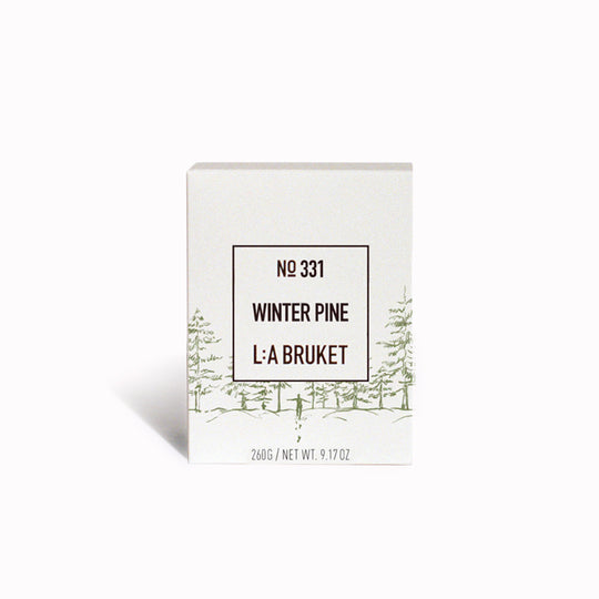 331 Winter Pine is a Limited Edition scented candle from L:A Bruket, made of wax from plant based wax with a burn time of around 50 hours.