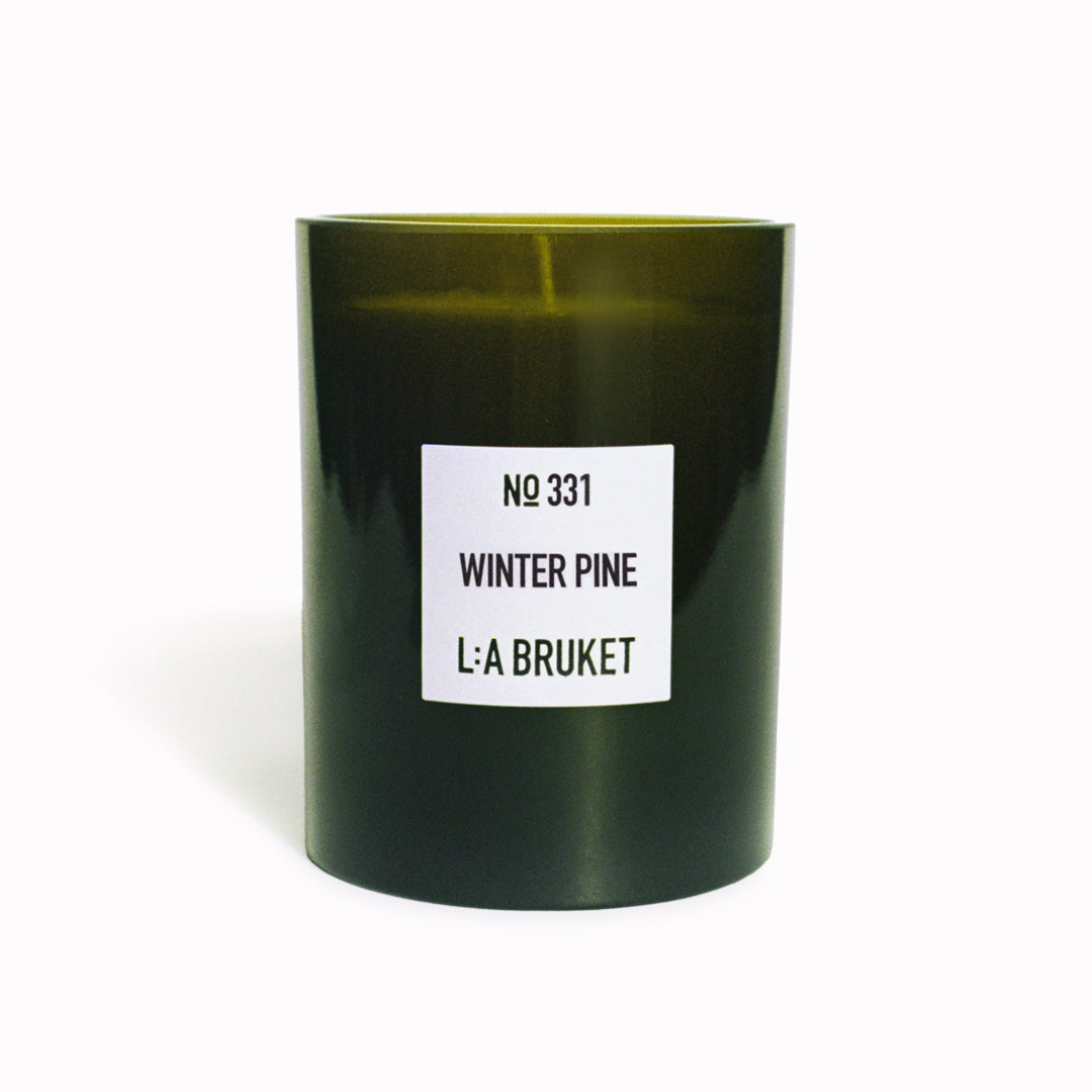 331 Winter Pine is a Limited Edition scented candle from&nbsp;L:A Bruket, made of wax from plant based wax with a burn time of around 50 hours.
