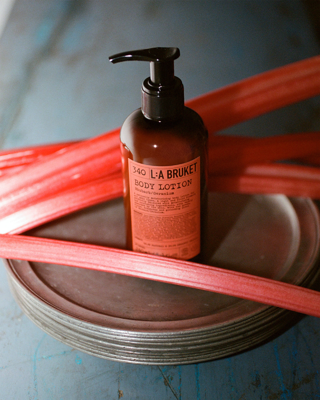 Rhubarb &amp; Geranium Limited Edition body lotion from L:A Bruket has fragrance notes of sharp rhubarb and green geranium notes - a fresh, slightly earthy scent profile. 
