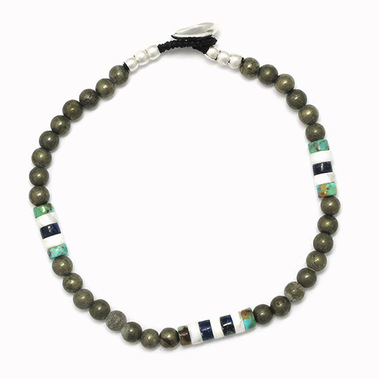 Bracelet | 4mm Stone Single Wrap | Pyrite