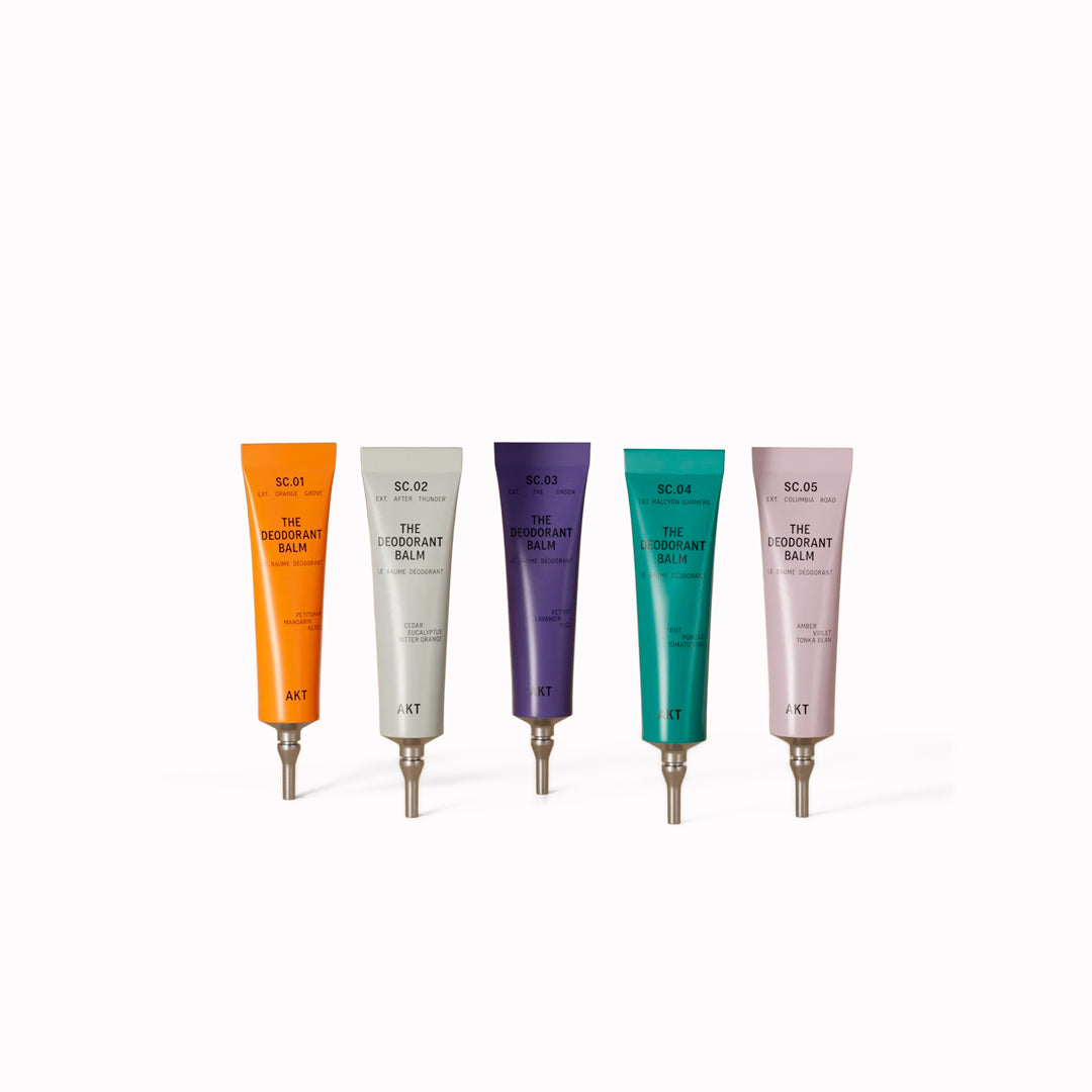 Discovery Set brings together five signature Deodorant Balms in miniature 5ml tubes.