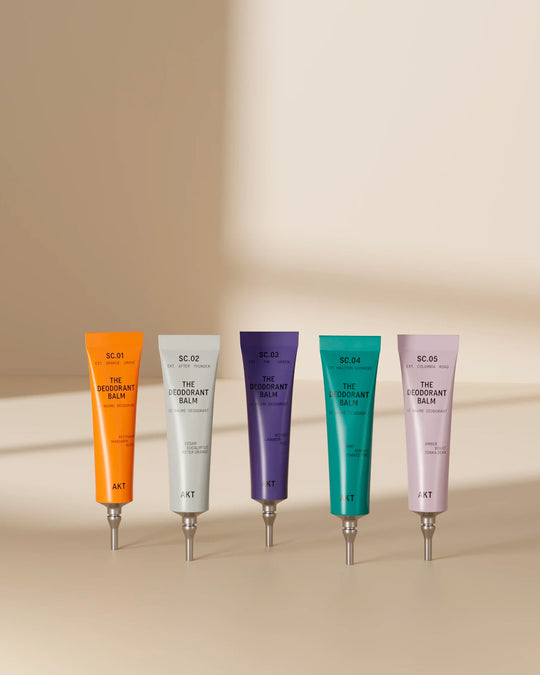 Discovery Set brings together five signature Deodorant Balms in miniature 5ml tubes.