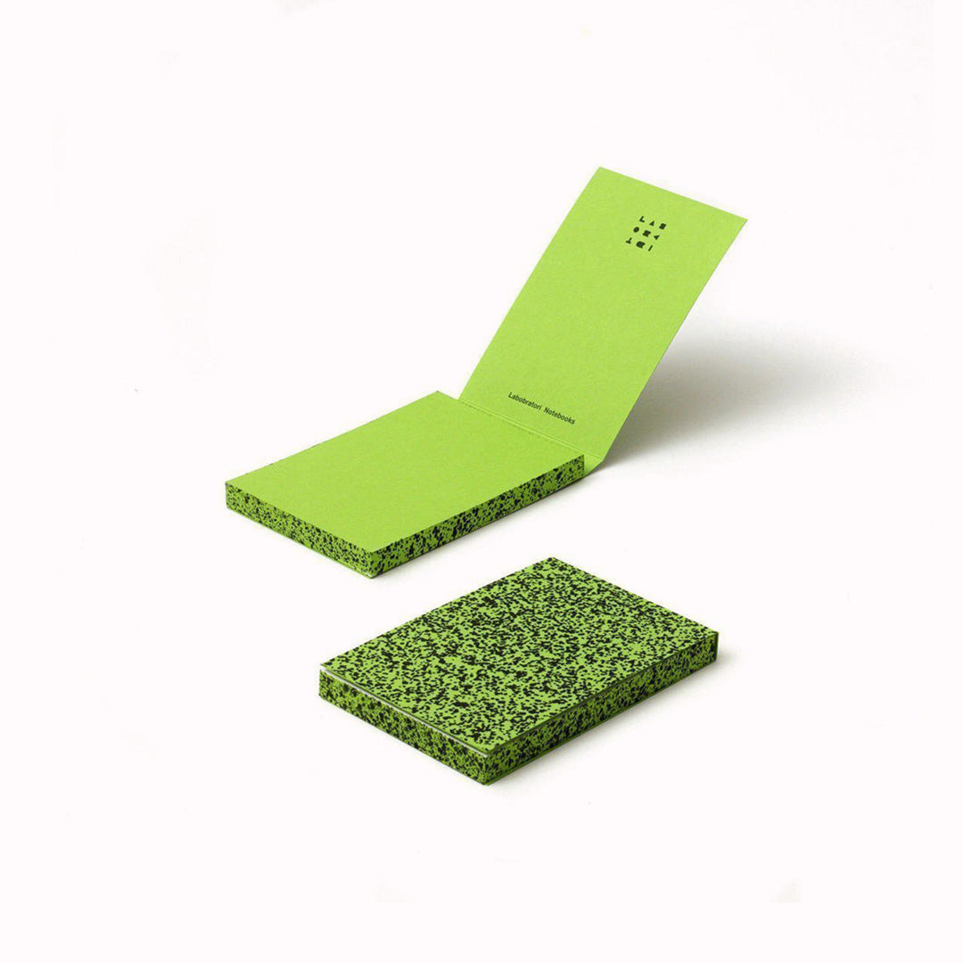 Pair of Green Spray Splash Memopad. A colourful and bold stationery collection from Spanish stationery company Labobratori.