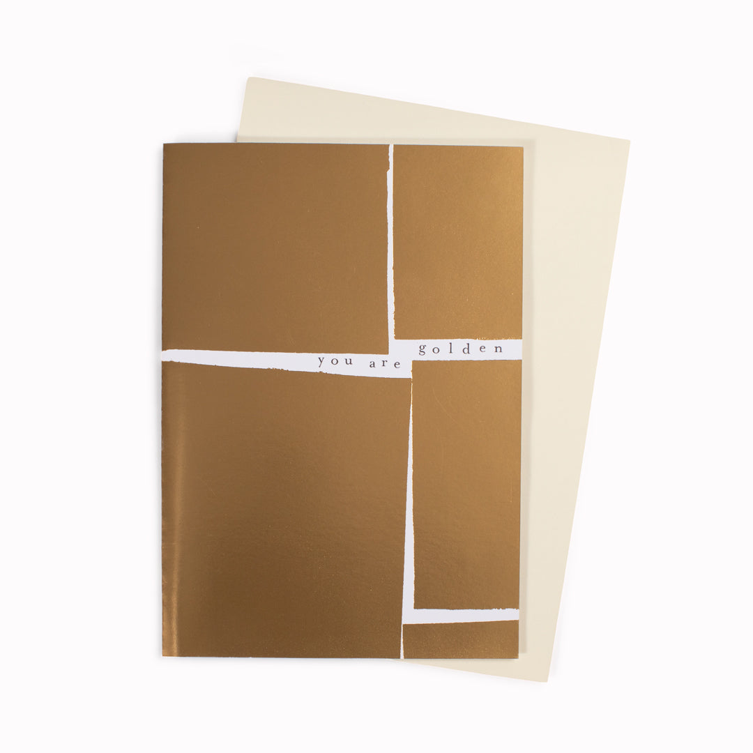 Brighten someone’s day instantly with this heavily gold foiled card from Pavilion Prints. This card is designed to be a pocket-sized burst of positivity, 