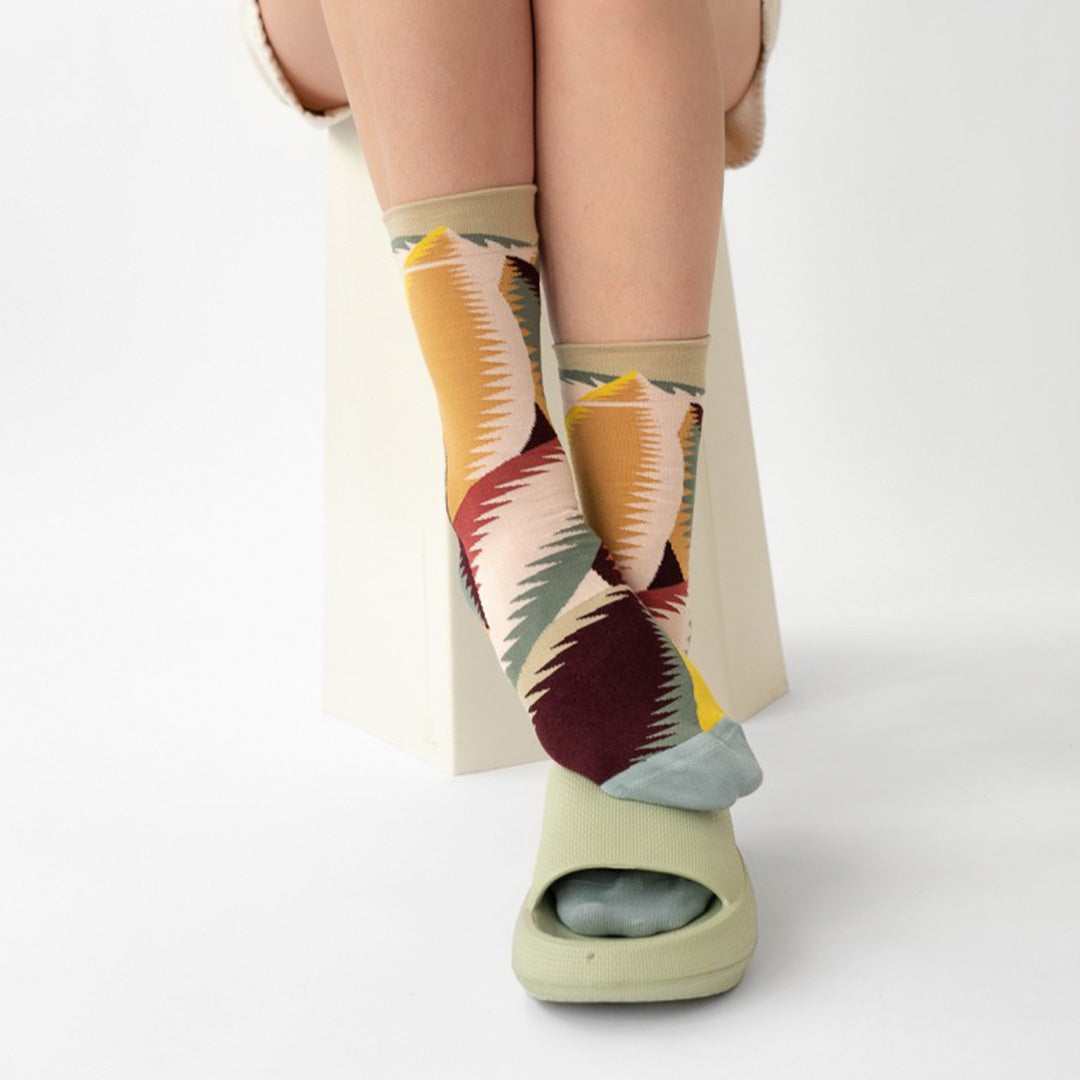 Abstract Natural | Egyptian Cotton Socks