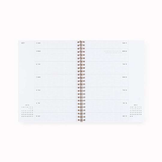 Academic Weekly Grid Planner | Aug 2026- Dec 2027 - 17 month | A5