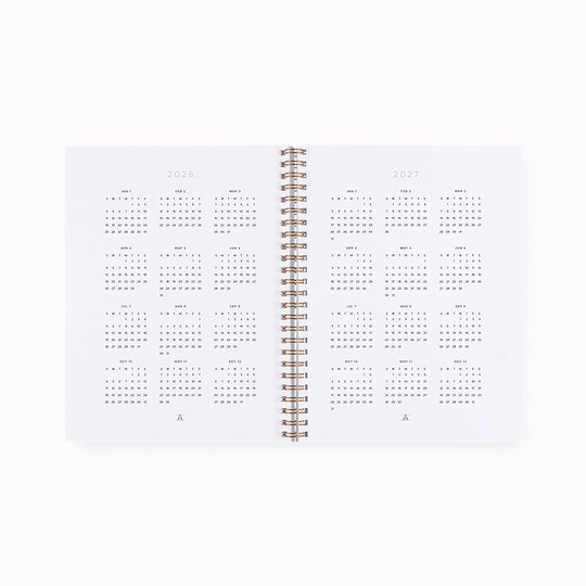 Academic Weekly Grid Planner | Aug 2026- Dec 2027 - 17 month | A5