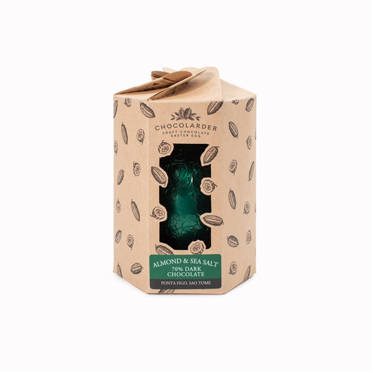 This Almond &amp; Sea Salt Easter Egg blends smooth, rich chocolate with roasted almonds and a hint of sea salt for a sophisticated twist on a classic seasonal treat. 