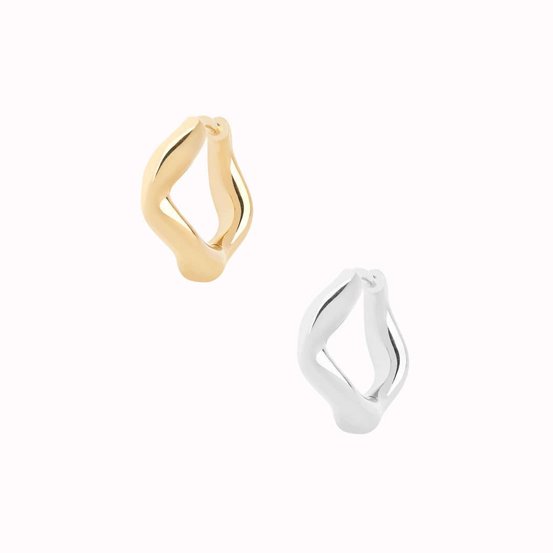 Anil 6 | Single Huggie Earring | Silver or Gold Plated