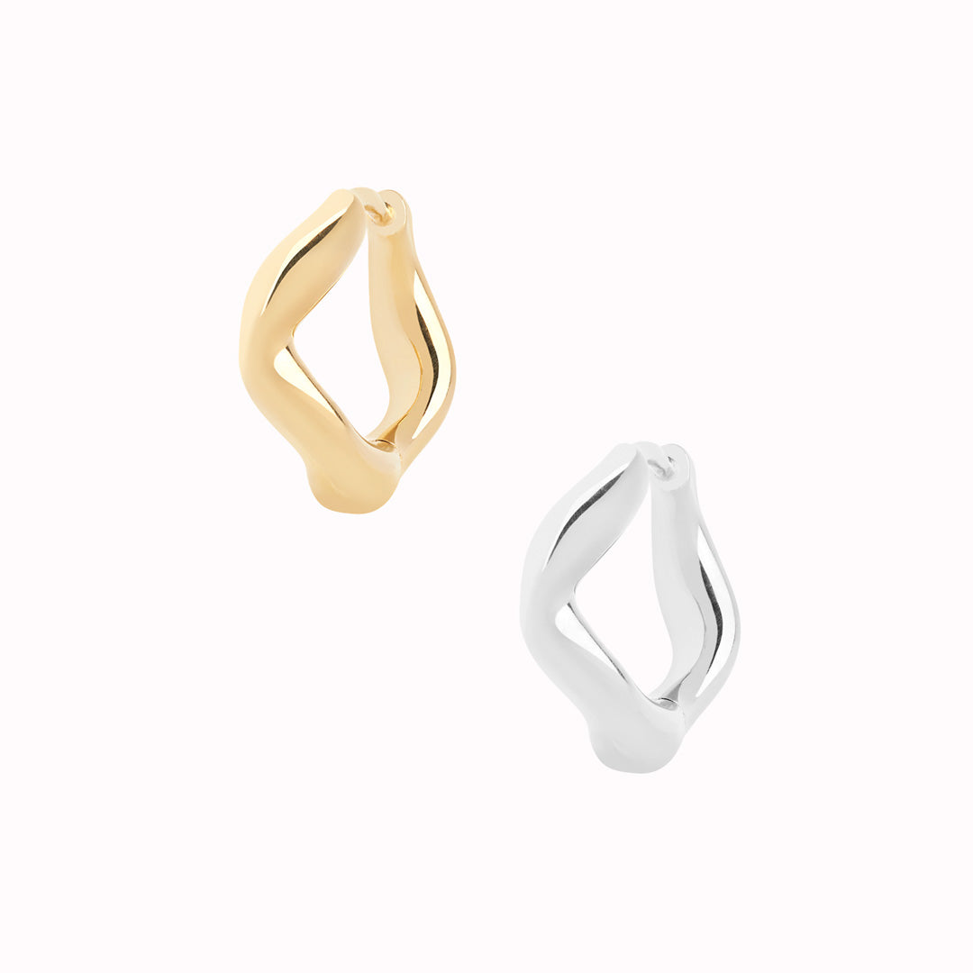 Anil 8 | Single Huggie Earring | Silver or Gold Plated