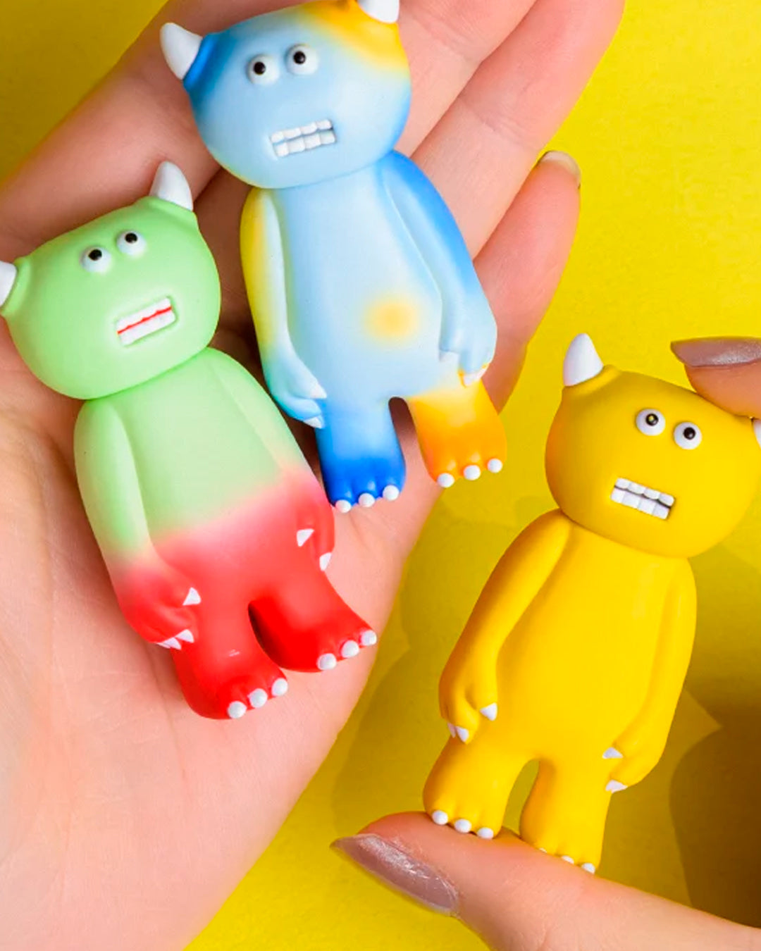The Yellow Figure Collection brings ASAYOSHI.’s brilliantly odd, pop-coloured characters to the blind box, complete with tiny horns and gawky expressions.