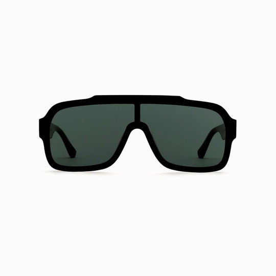 Aspen | Sunglasses | Black / Green Solid Lens