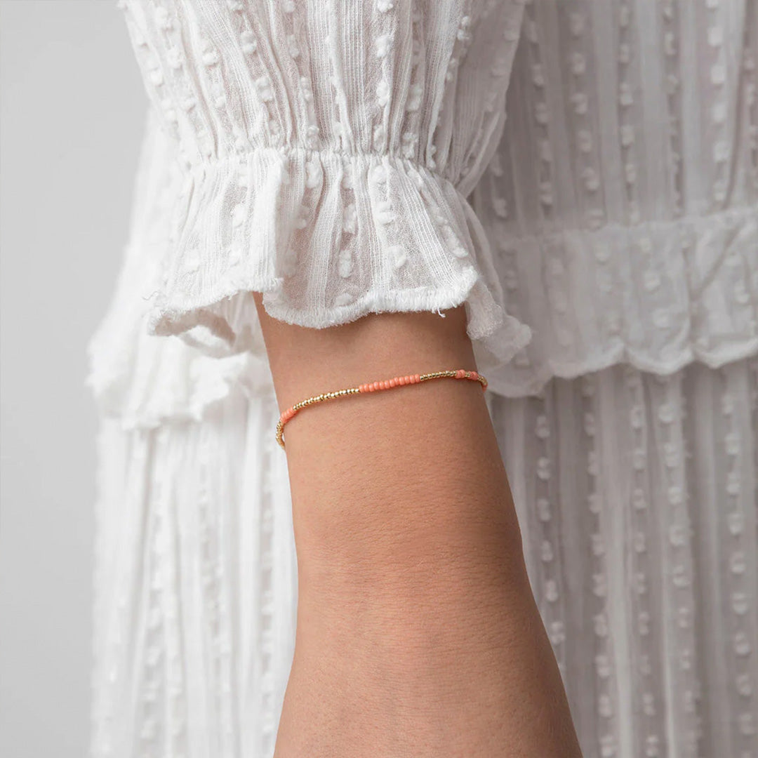 Peach Asym Bracelet, All Time Iconic beaded bracelet from Anni Lu