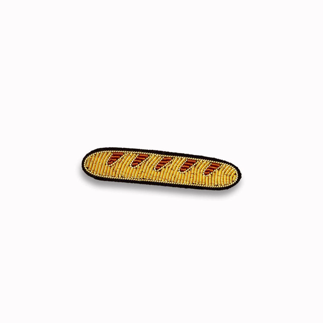 Baguette is a hand embroidered decorative brooch from Macon et Lesquoy - an homage to the most famous of French baked goods. Personalise your favourite garments to define your individual style.&nbsp;&nbsp;