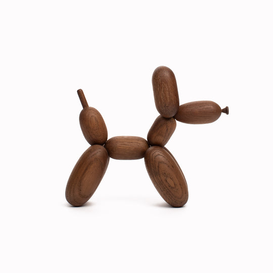 Balloon Dog | Wooden Collectible Figurine | Smoked Oak