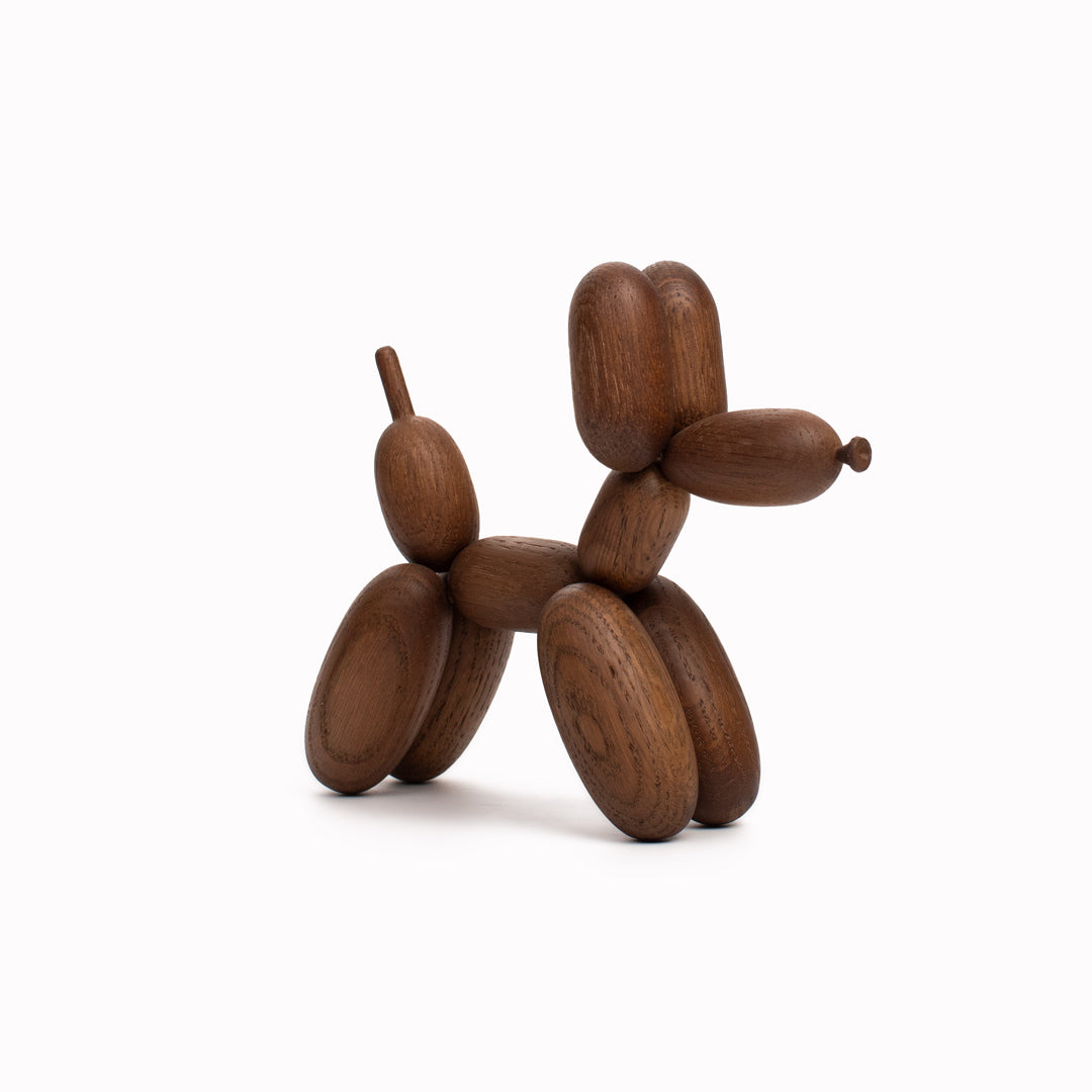 Balloon Dog | Wooden Collectible Figurine | Smoked Oak