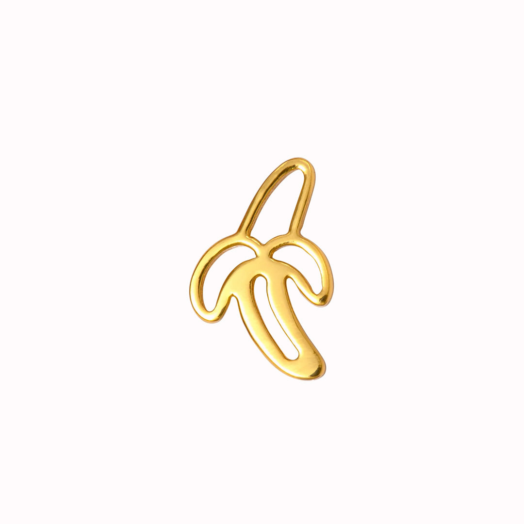 LULU Copenhagen's gold plated Banana earring is a cute nod to Pop Art for a playful look.