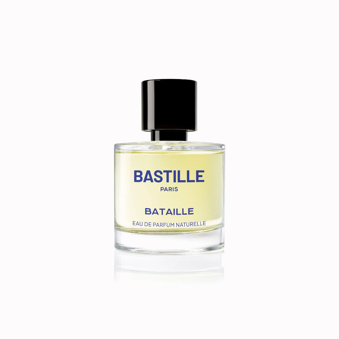 'Bataille' by Bastille is an assertive, vibrant and confident scent; a fight between water and flames that takes place on your skin and nourishes your inner fire!  Created by perfumer Nicolas Beaulieu for Bastille it combines saffron, ginger, pink pepper and patchouli. All of Bastille's perfumes are unisex but Bataille is one of the heavier more traditionally male leaning fragrances.