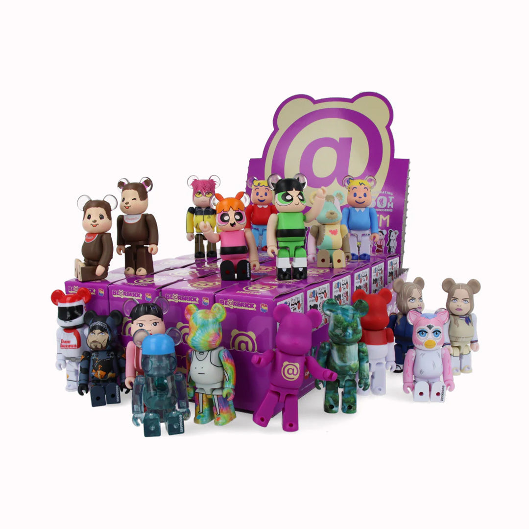 Collectible 100% Bearbrick Series 50 from Medicom. Each Bearbrick in the series stands at 70mm tall and comes in a sealed foil packaging, giving a random surprise on every purchase.