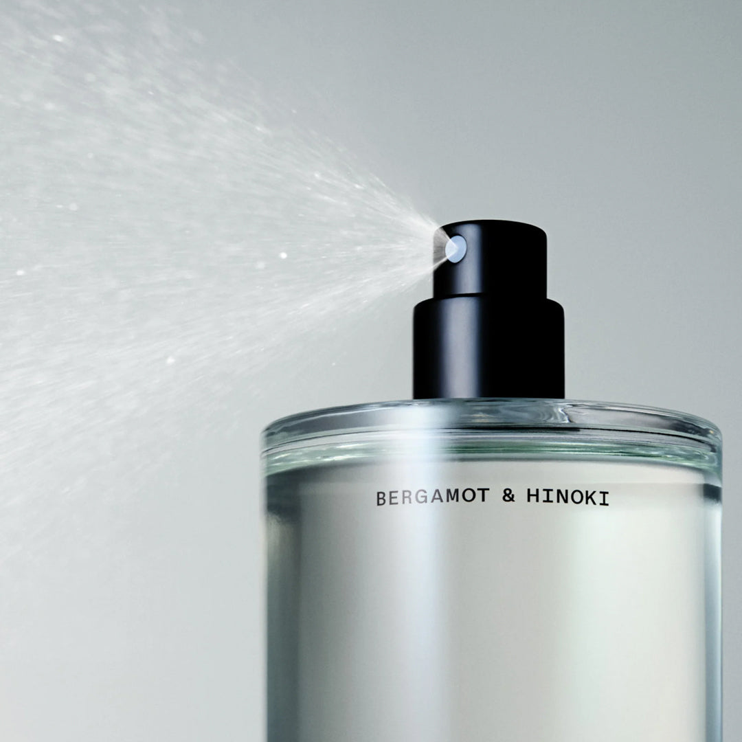 Bergamot &amp; Hinoki Body Mist is&nbsp;a radiant blend of citrus brightness and woodsy elegance. This refined fragrance mist captures the essence of sunlit morning air
