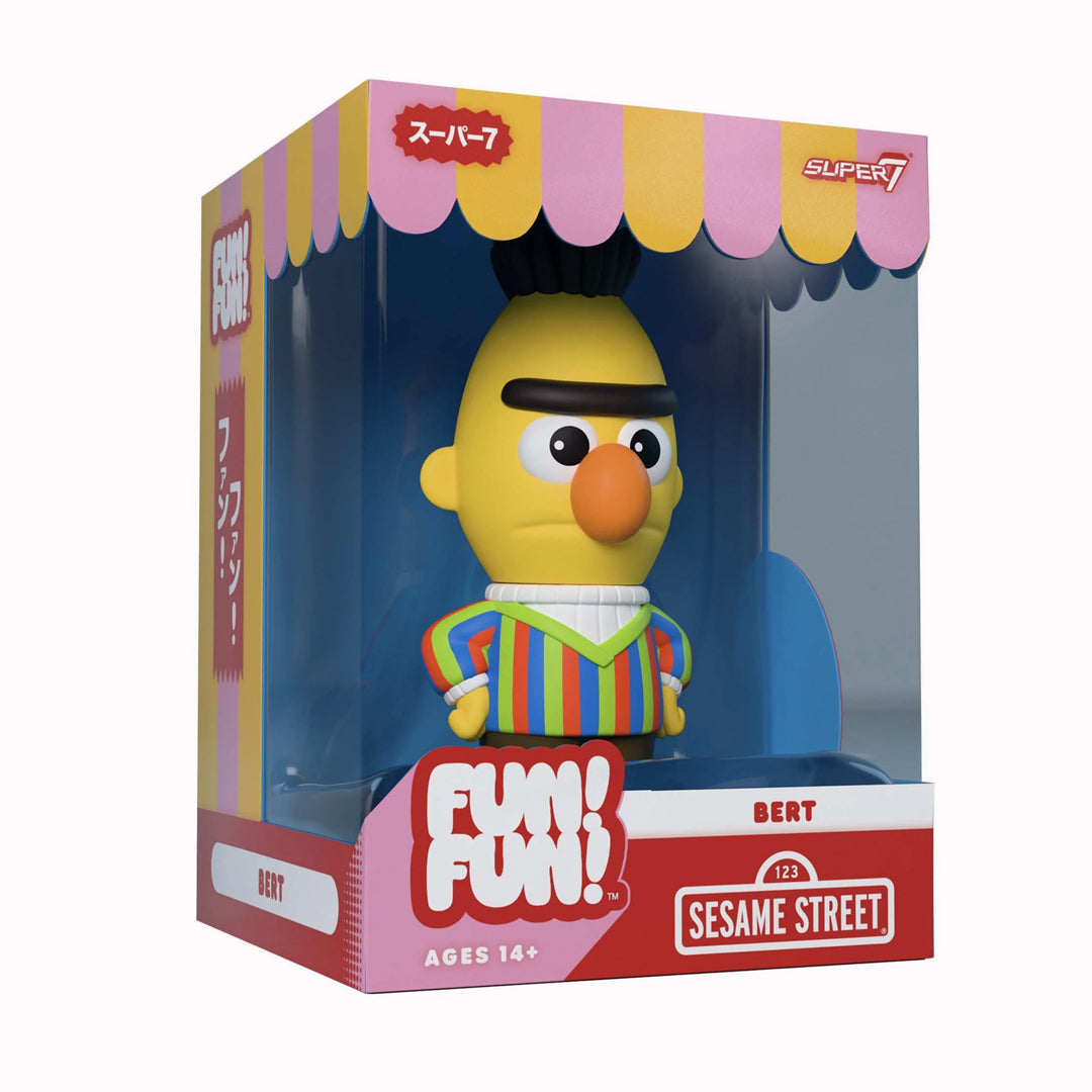 Sesame St Bert - Designed for adult fans and collectors, this 12.5cm figure features his classic striped sweater and bright shoes, with a nod to nostalgic toy design.