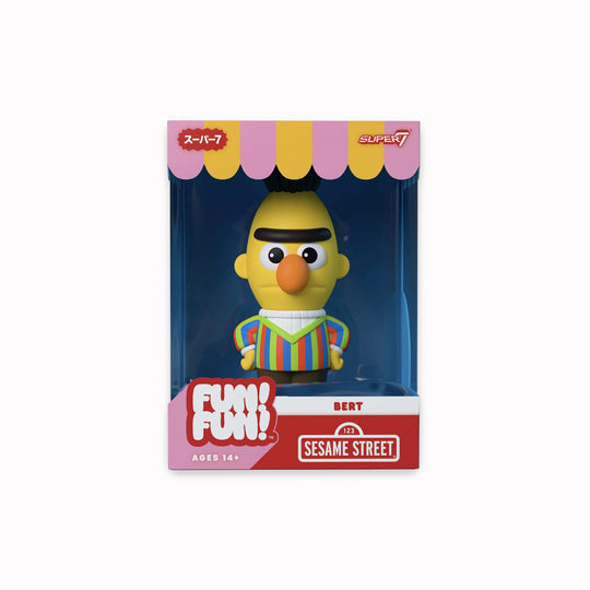 Sesame St Bert - Designed for adult fans and collectors, this 12.5cm figure features his classic striped sweater and bright shoes, with a nod to nostalgic toy design.