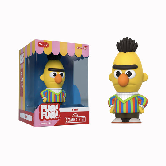 Sesame St Bert - Designed for adult fans and collectors, this 12.5cm figure features his classic striped sweater and bright shoes, with a nod to nostalgic toy design.