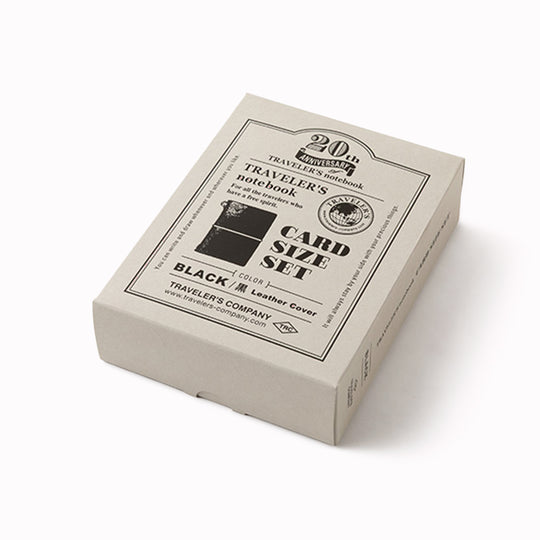 Traveler's Card Size Notebook - 20th Anniversary | Black Leather