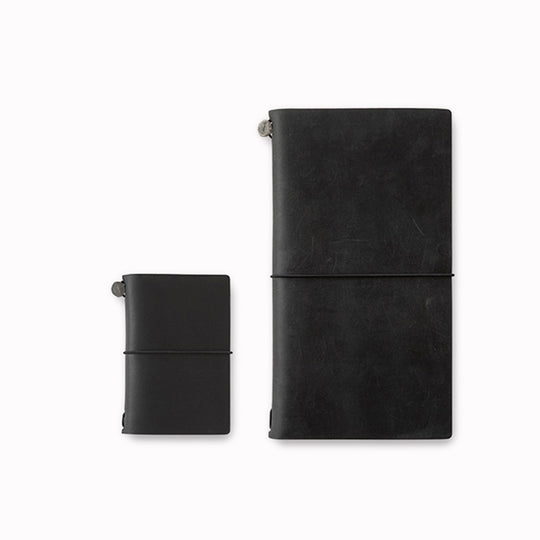 Traveler's Card Size Notebook - 20th Anniversary | Black Leather