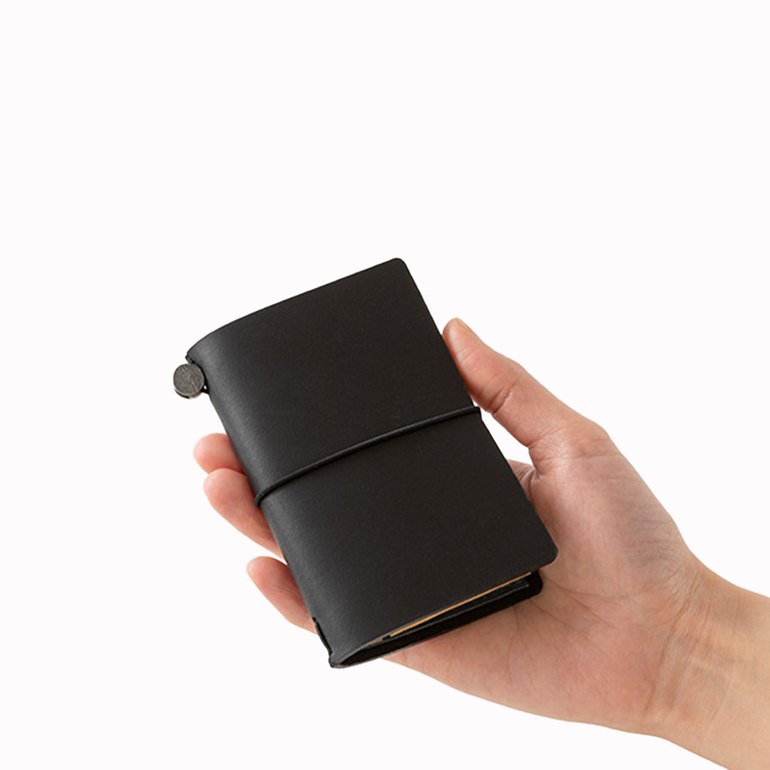 Traveler's Card Size Notebook - 20th Anniversary | Black Leather