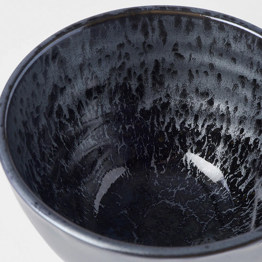 A small deep bowl made from 'Minoyaki' porcelain to mix and match with other pieces from the Black Pearl tableware collection.