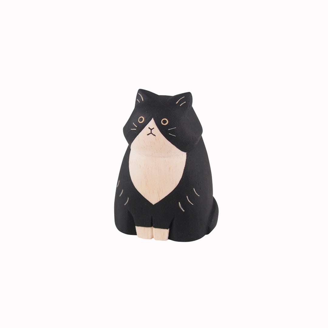 Gorgeous handmade Black and White Cat from the Pole Pole collection by Japanese brand T-Lab.
