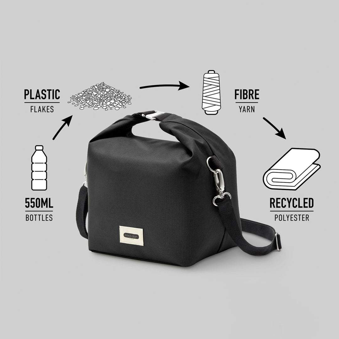 The Black+Blum Large Insulated Lunch Bag is designed for people who bring proper food with them, not just snacks