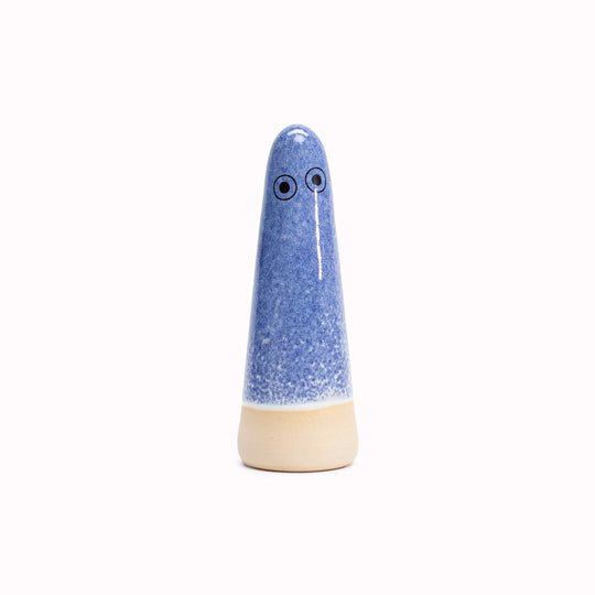 Ceramic Ghost Figurine | Blue Hues