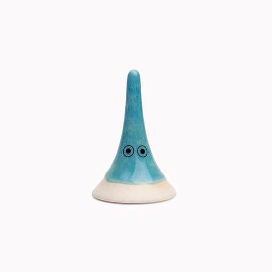 Meet Yoko! Yoko is a wide bottomed, skinny, hand glazed ceramic figurine created as a close relative of the classic Arhoj Ghost. 