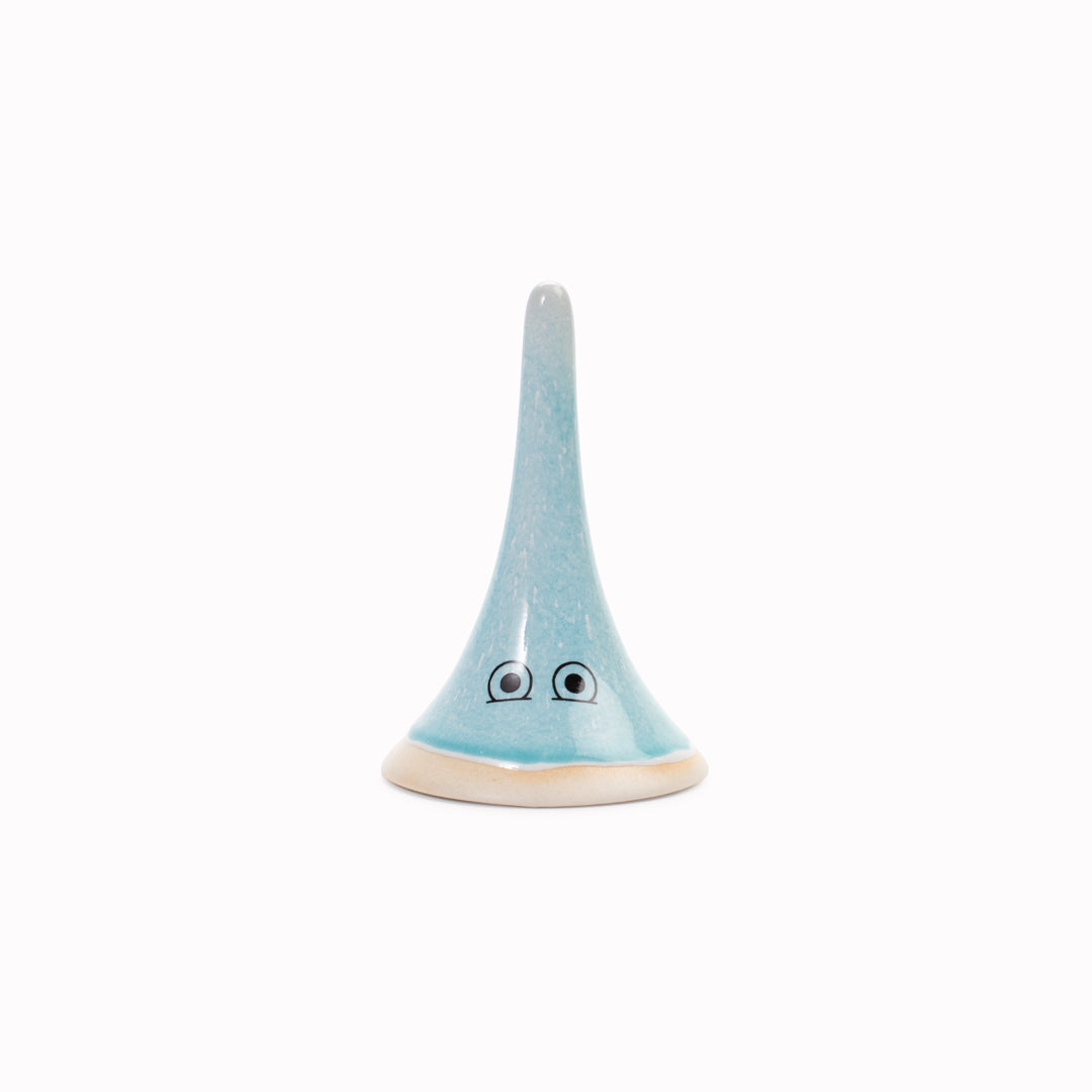 Meet Yoko! Yoko is a wide bottomed, skinny, hand glazed ceramic figurine created as a close relative of the classic Arhoj Ghost.