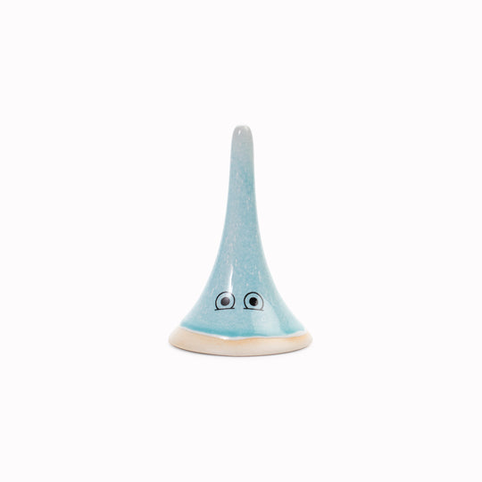 Meet Yoko! Yoko is a wide bottomed, skinny, hand glazed ceramic figurine created as a close relative of the classic Arhoj Ghost.