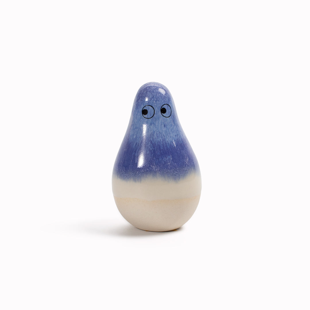 Meet Mini Kayo! Mini Kayo is a pear shaped, hand glazed ceramic figurine created as a close relative of the classic Arhoj Ghost. 