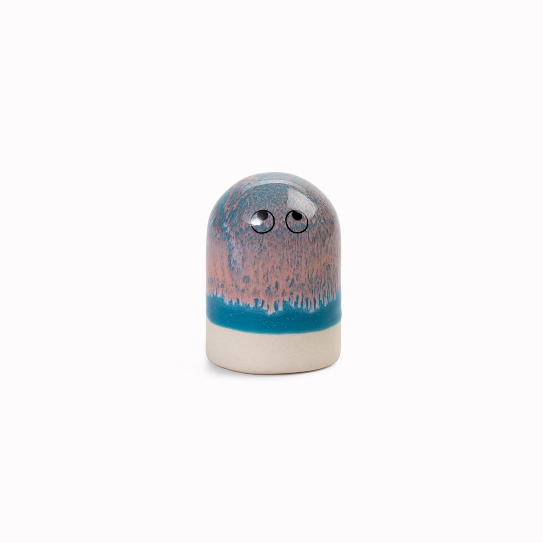 Meet Bobo! Bobo is a small and cute, stretched dome shaped, hand glazed ceramic figurine created as a close relative of the classic Arhoj Ghost.
