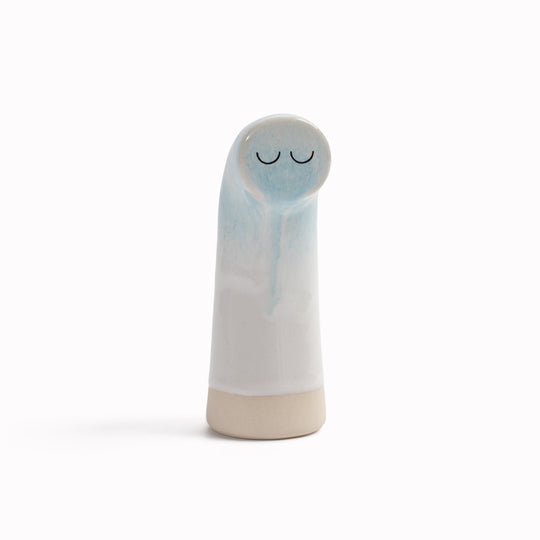 Meet Sabu! Sabu is periscope shaped and is a hand glazed ceramic figurine created as a close relative of the classic Arhoj Ghost.