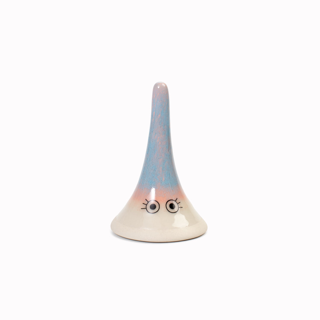 Meet Yoko! Yoko is a wide bottomed, skinny, hand glazed ceramic figurine created as a close relative of the classic Arhoj Ghost.